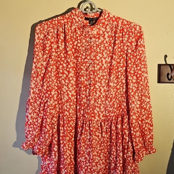 J. Crew Vibrant Red Floral Maxi Skirt - Picture 1 of 6